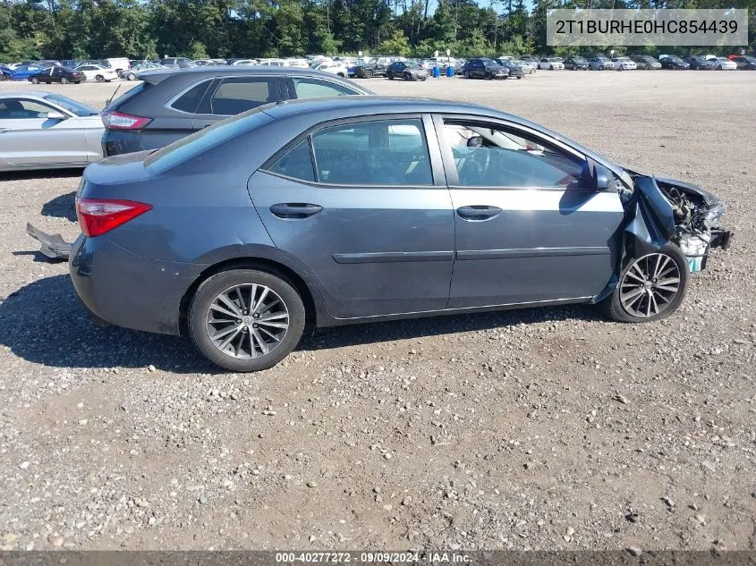 2017 Toyota Corolla Le VIN: 2T1BURHE0HC854439 Lot: 40277272