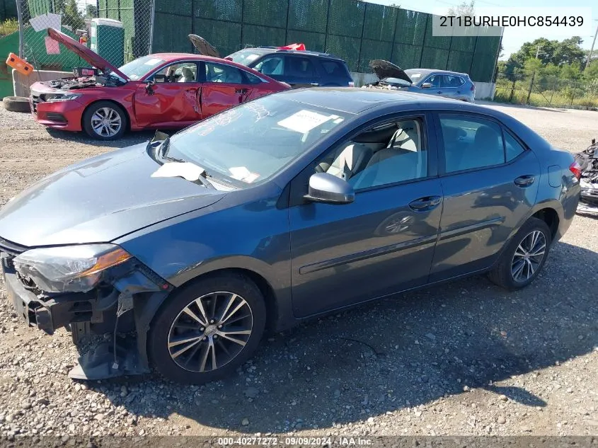 2017 Toyota Corolla Le VIN: 2T1BURHE0HC854439 Lot: 40277272