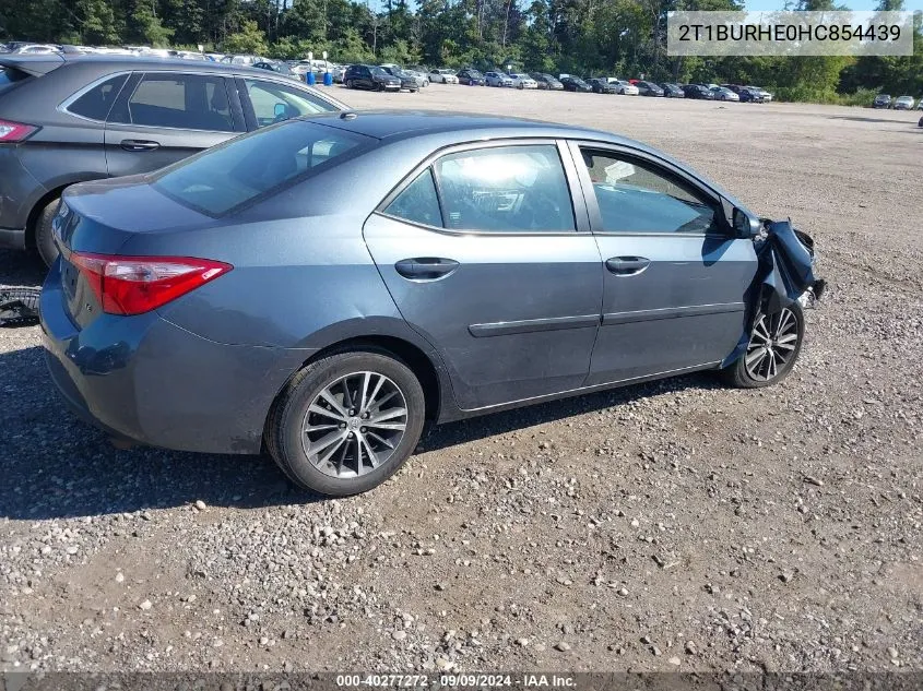 2017 Toyota Corolla Le VIN: 2T1BURHE0HC854439 Lot: 40277272