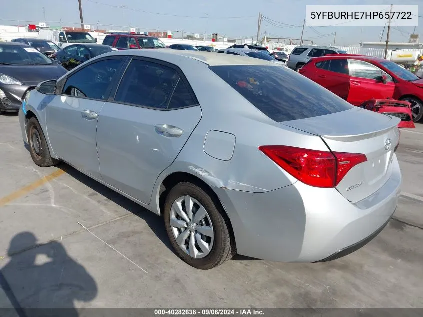 5YFBURHE7HP657722 2017 Toyota Corolla Se