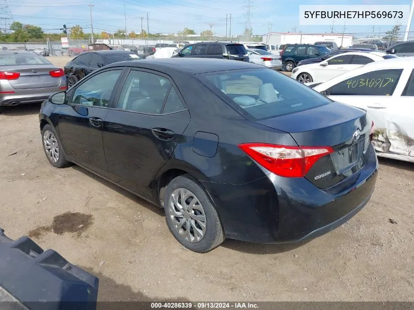 5YFBURHE7HP569673 2017 Toyota Corolla Le