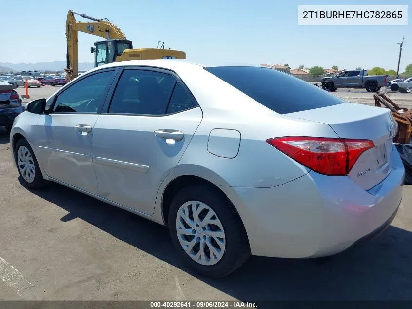 2017 Toyota Corolla Le VIN: 2T1BURHE7HC782865 Lot: 40292641