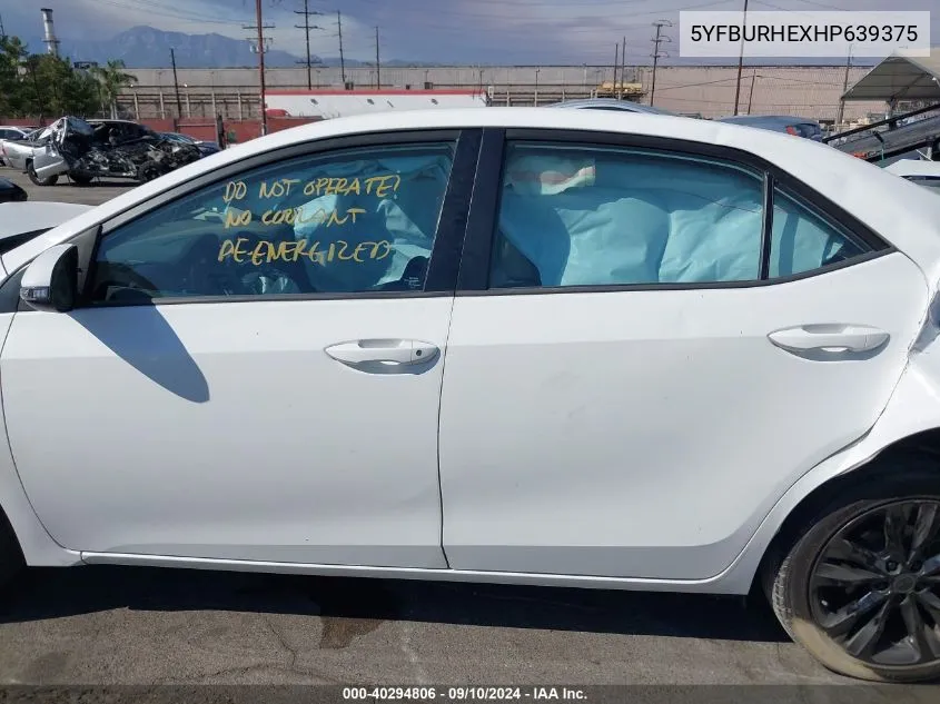 5YFBURHEXHP639375 2017 Toyota Corolla Se