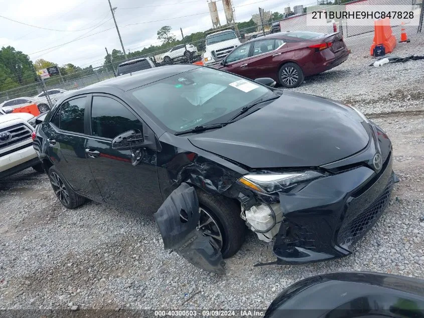 2017 Toyota Corolla Se VIN: 2T1BURHE9HC847828 Lot: 40300503