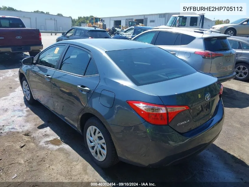 5YFBURHE2HP705112 2017 Toyota Corolla Le