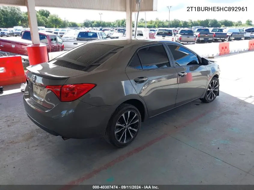 2T1BURHE5HC892961 2017 Toyota Corolla L/Le/Xle/Se/Xse