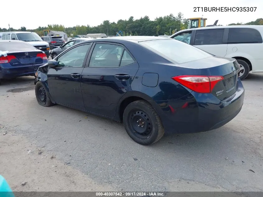 2T1BURHE5HC935307 2017 Toyota Corolla Le