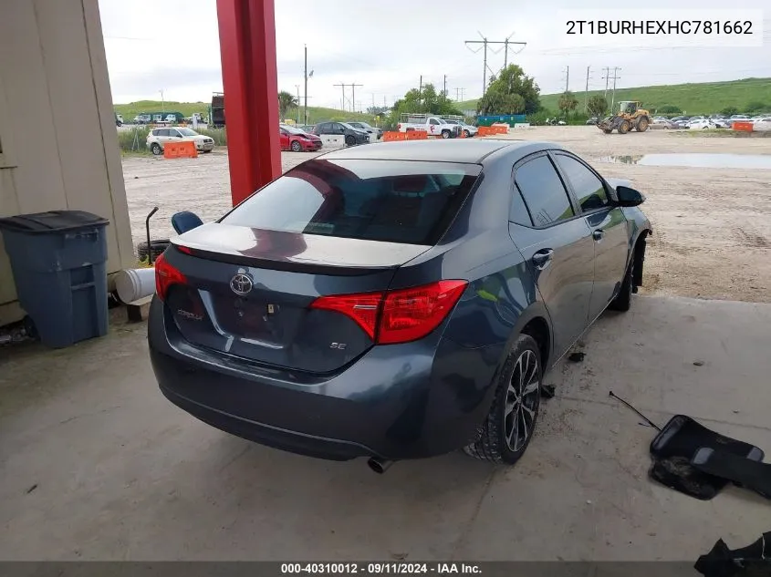 2T1BURHEXHC781662 2017 Toyota Corolla L/Le/Xle/Se/Xse