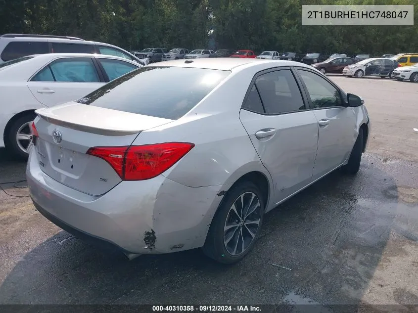 2T1BURHE1HC748047 2017 Toyota Corolla Se