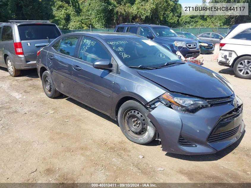 2017 Toyota Corolla Le VIN: 2T1BURHE5HC844117 Lot: 40313411