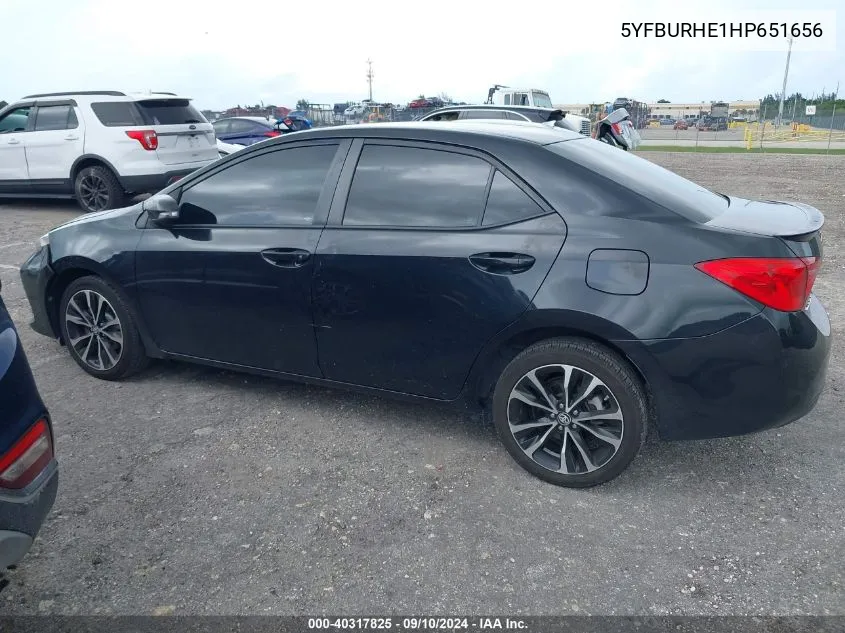 5YFBURHE1HP651656 2017 Toyota Corolla Se