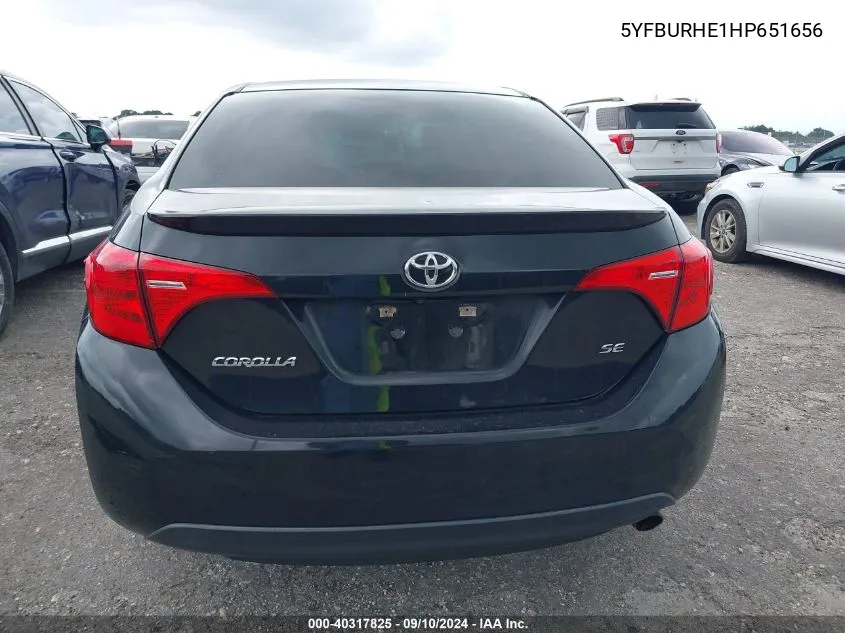 5YFBURHE1HP651656 2017 Toyota Corolla Se