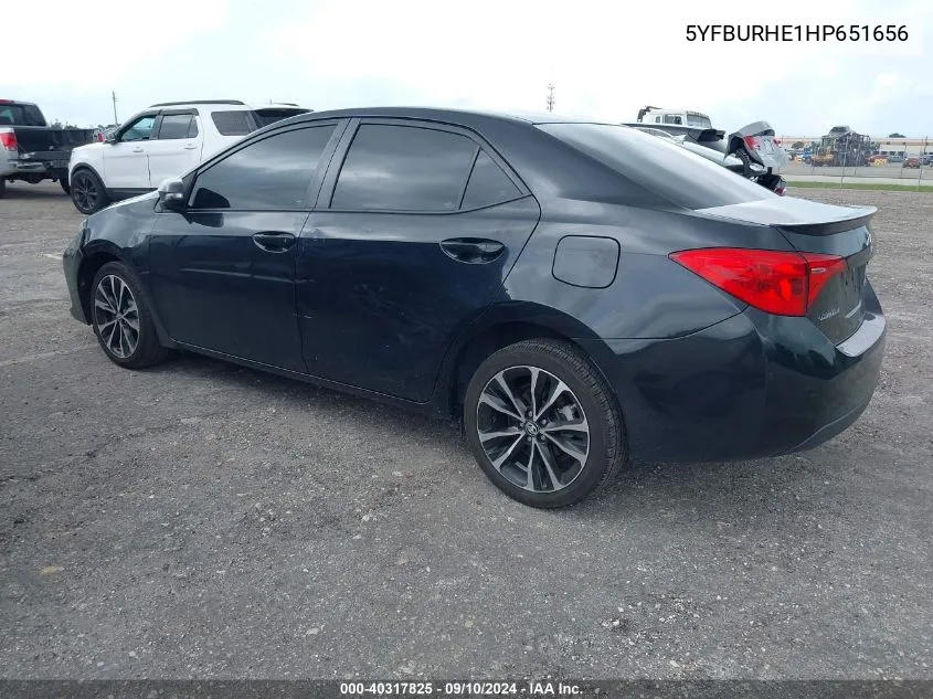 5YFBURHE1HP651656 2017 Toyota Corolla Se