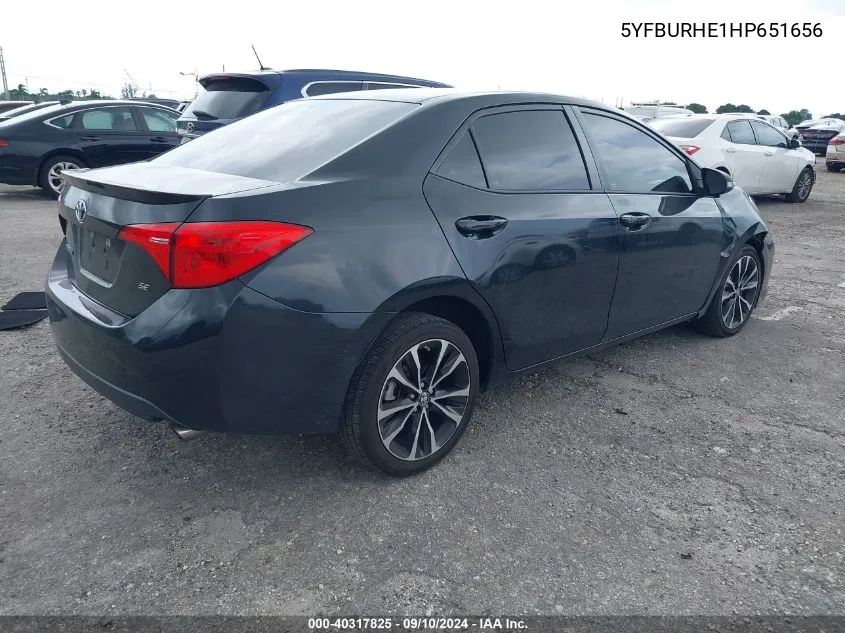 5YFBURHE1HP651656 2017 Toyota Corolla Se