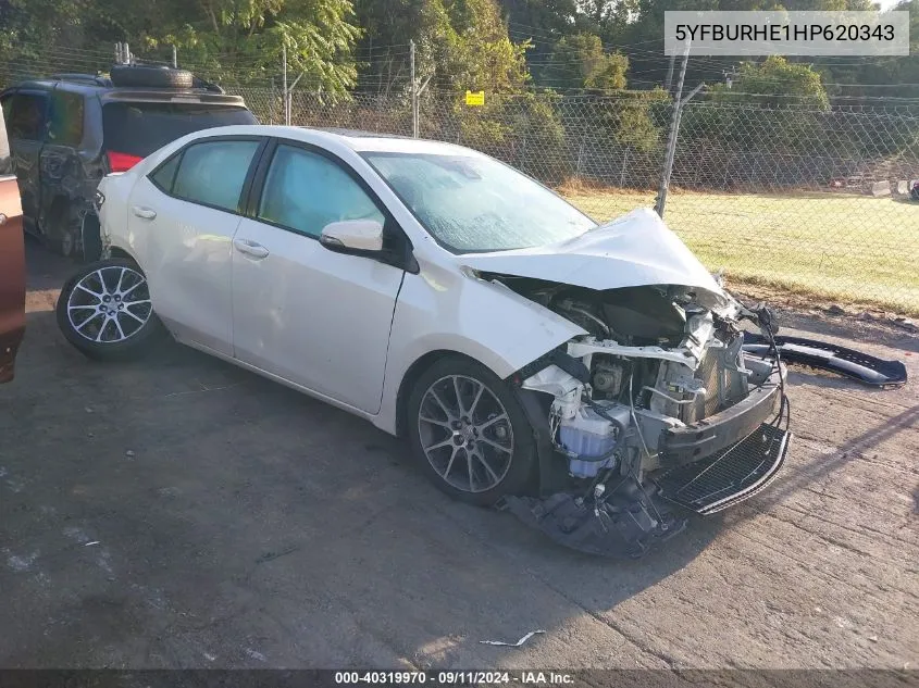 2017 Toyota Corolla L/Le/Xle/Se/Xse VIN: 5YFBURHE1HP620343 Lot: 40319970