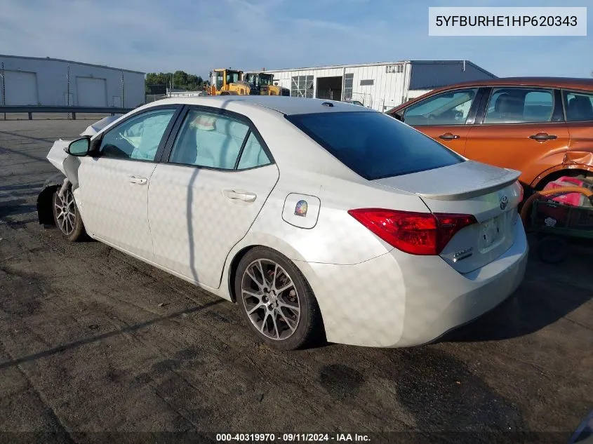 2017 Toyota Corolla L/Le/Xle/Se/Xse VIN: 5YFBURHE1HP620343 Lot: 40319970