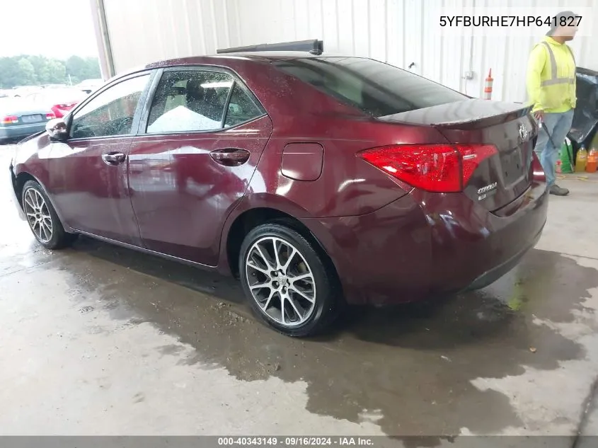 2017 Toyota Corolla Se Special Edition VIN: 5YFBURHE7HP641827 Lot: 40343149