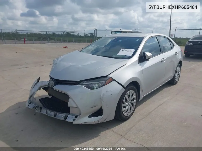 5YFBURHEXHP605484 2017 Toyota Corolla Le