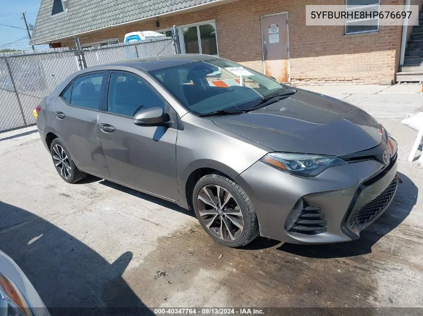 2017 Toyota Corolla Se VIN: 5YFBURHE8HP676697 Lot: 40347764