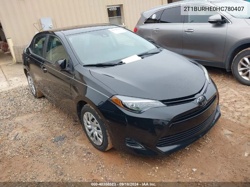 2017 Toyota Corolla L/Le/Xle/Se/Xse VIN: 2T1BURHE0HC780407 Lot: 40358523