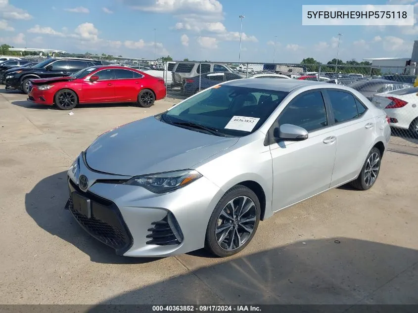 5YFBURHE9HP575118 2017 Toyota Corolla Se