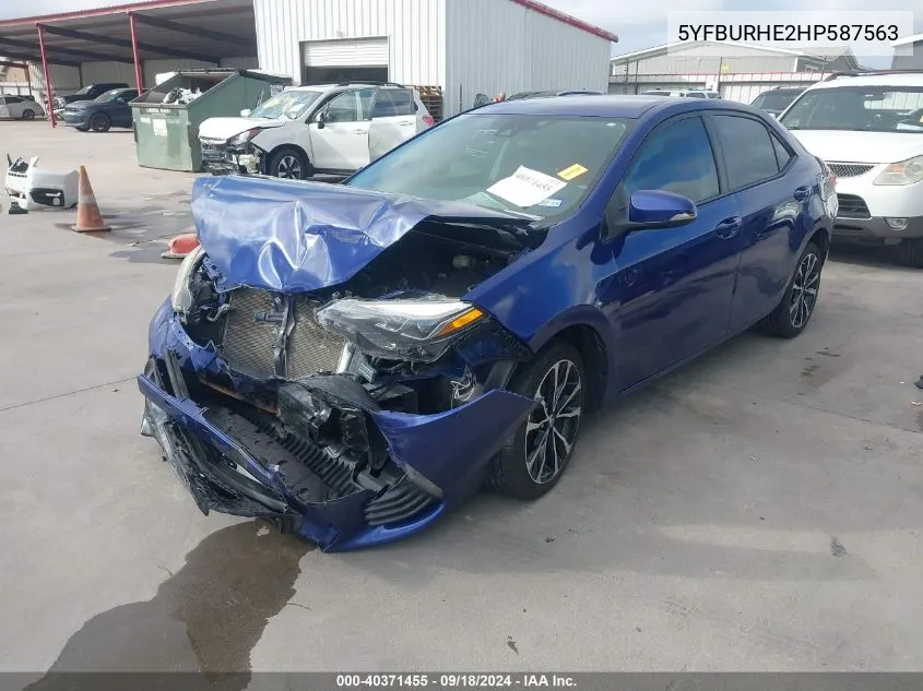 5YFBURHE2HP587563 2017 Toyota Corolla Se