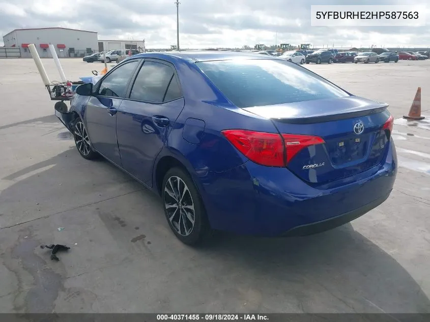 5YFBURHE2HP587563 2017 Toyota Corolla Se