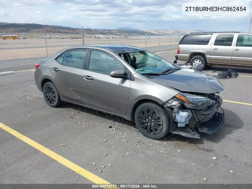 2017 Toyota Corolla Le VIN: 2T1BURHE3HC862454 Lot: 40374777