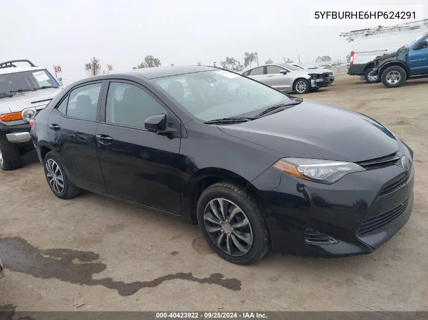 2017 Toyota Corolla Le VIN: 5YFBURHE6HP624291 Lot: 40423922