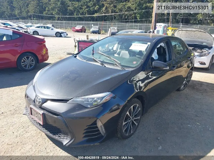 2T1BURHE3HC915301 2017 Toyota Corolla Se