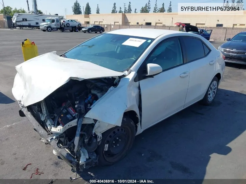 5YFBURHE1HP673964 2017 Toyota Corolla Le