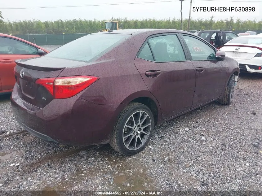 5YFBURHE8HP630898 2017 Toyota Corolla Se Special Edition