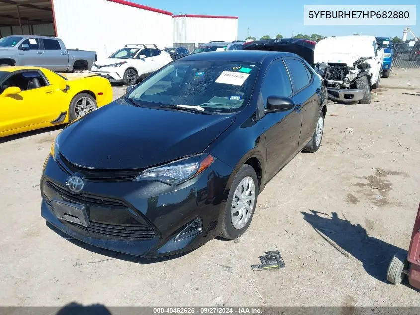 2017 Toyota Corolla Le VIN: 5YFBURHE7HP682880 Lot: 40452625