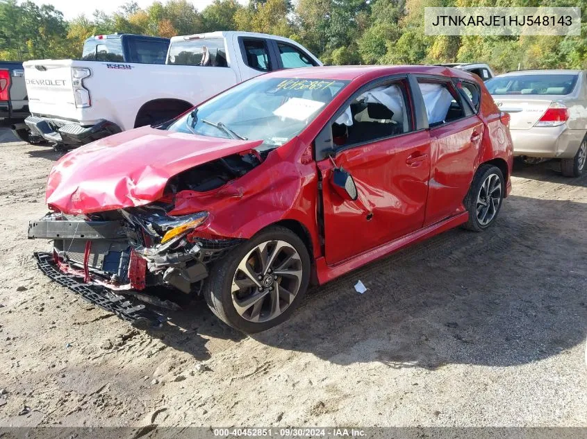 2017 Toyota Corolla Im VIN: JTNKARJE1HJ548143 Lot: 40452851