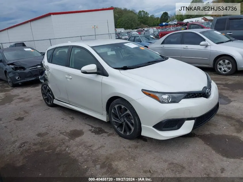 2017 Toyota Corolla Im VIN: JTNKARJE2HJ534736 Lot: 40455720