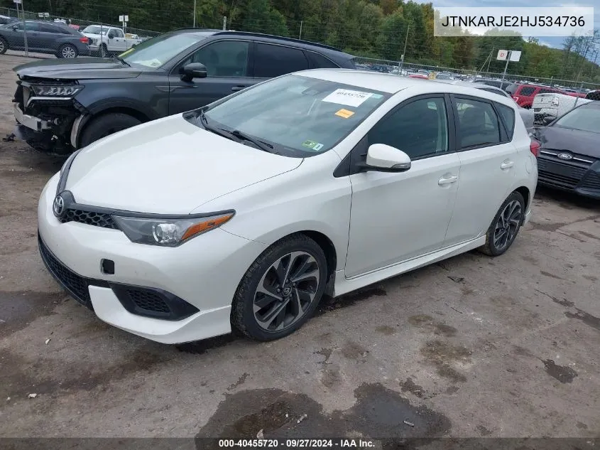 2017 Toyota Corolla Im VIN: JTNKARJE2HJ534736 Lot: 40455720