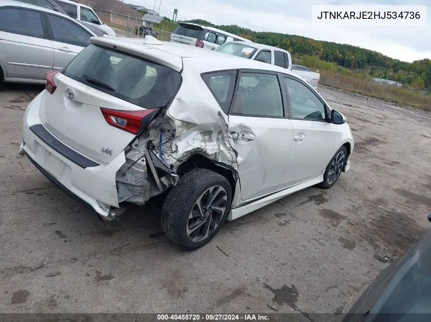 JTNKARJE2HJ534736 2017 Toyota Corolla Im