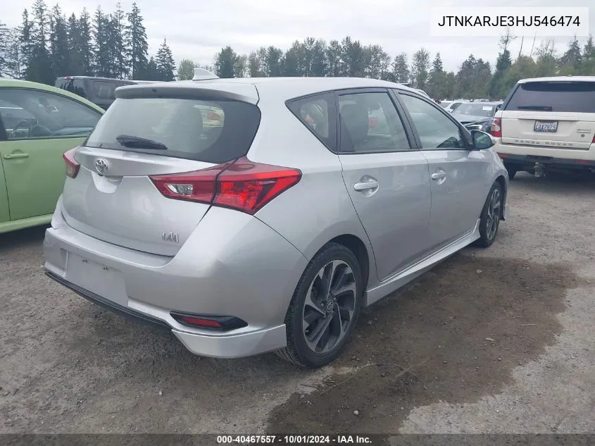 2017 Toyota Corolla Im VIN: JTNKARJE3HJ546474 Lot: 40467557