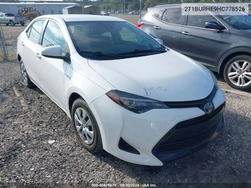 2T1BURHE9HC778526 2017 Toyota Corolla L/Le/Xle/Se/Xse