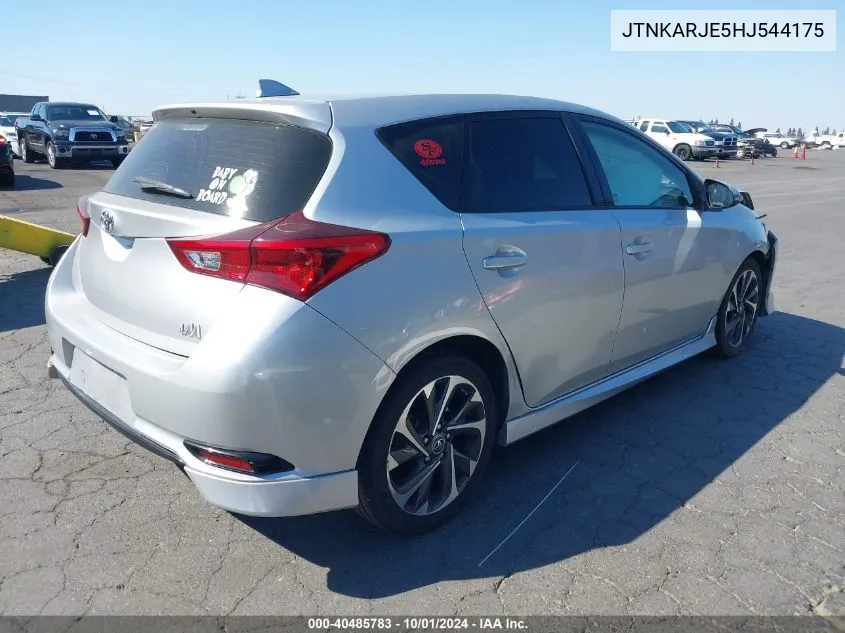 2017 Toyota Corolla Im VIN: JTNKARJE5HJ544175 Lot: 40485783