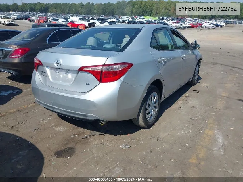 5YFBURHE5HP722762 2017 Toyota Corolla Le