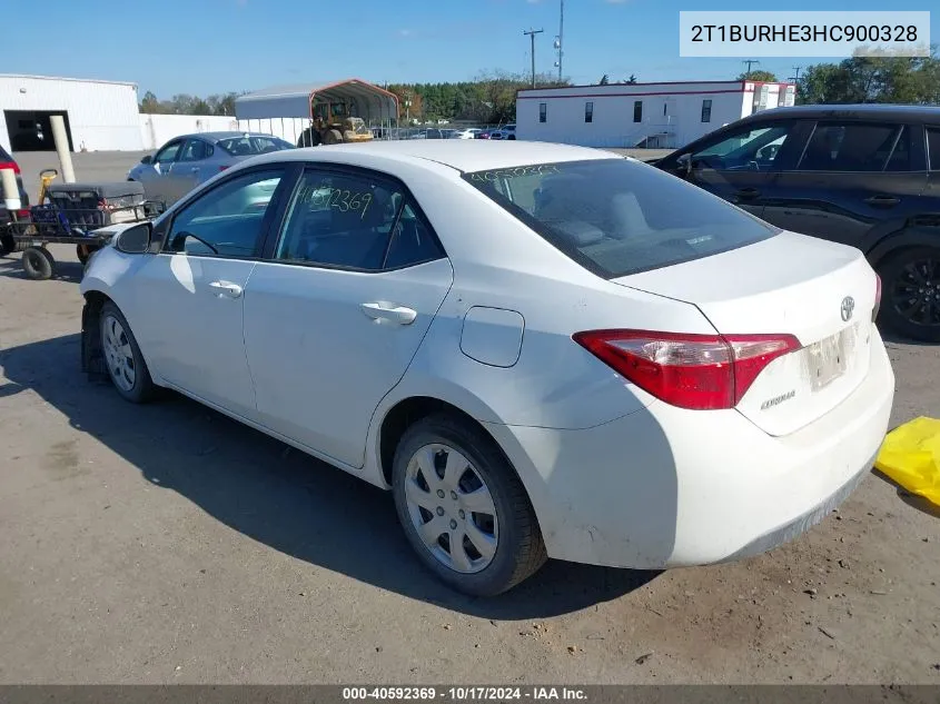 2017 Toyota Corolla Le VIN: 2T1BURHE3HC900328 Lot: 40592369