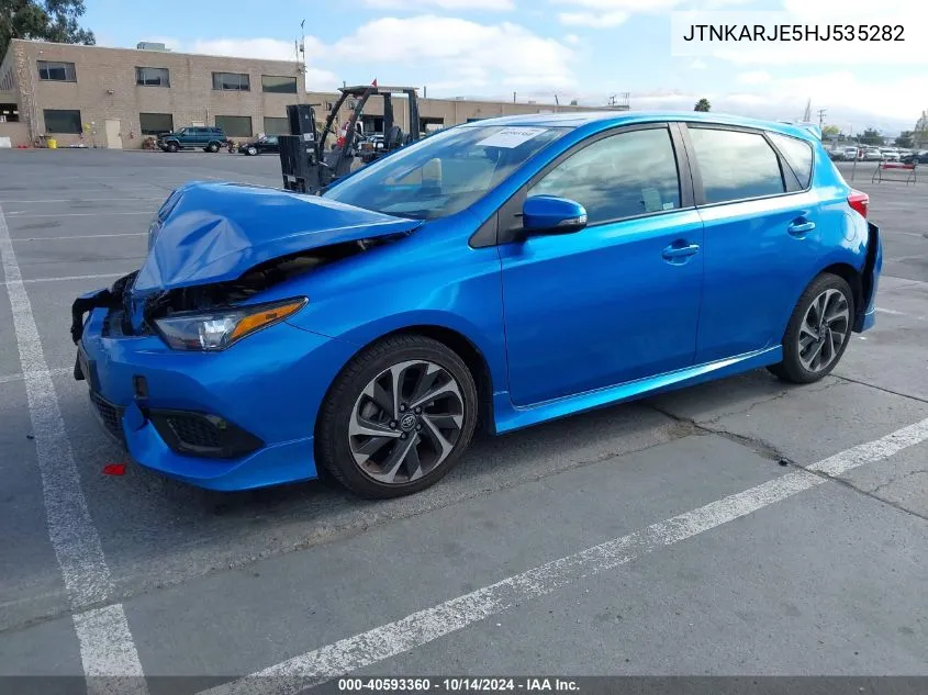 2017 Toyota Corolla Im VIN: JTNKARJE5HJ535282 Lot: 40593360