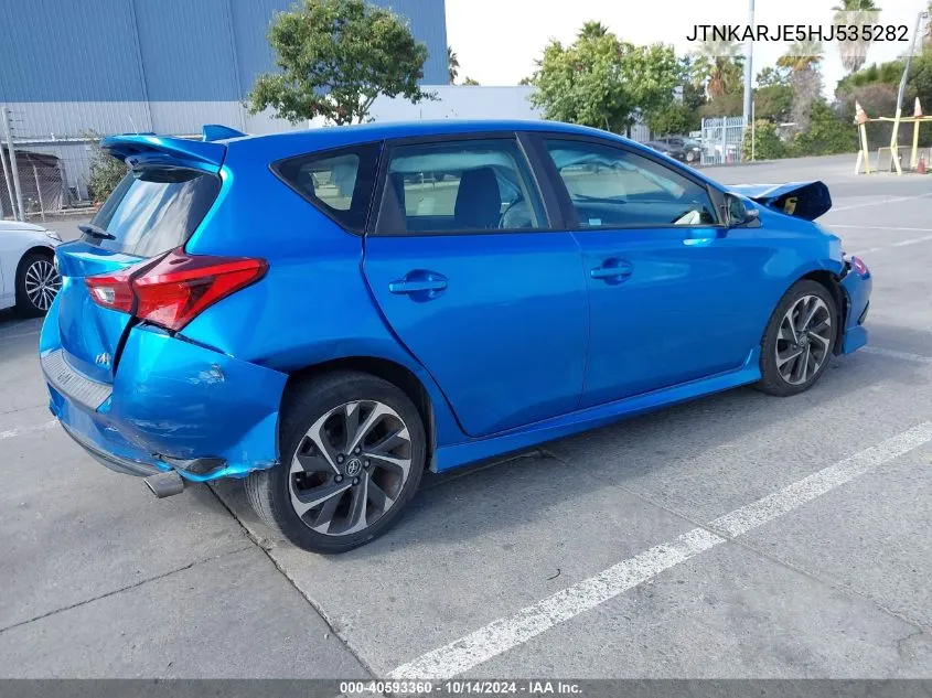 2017 Toyota Corolla Im VIN: JTNKARJE5HJ535282 Lot: 40593360