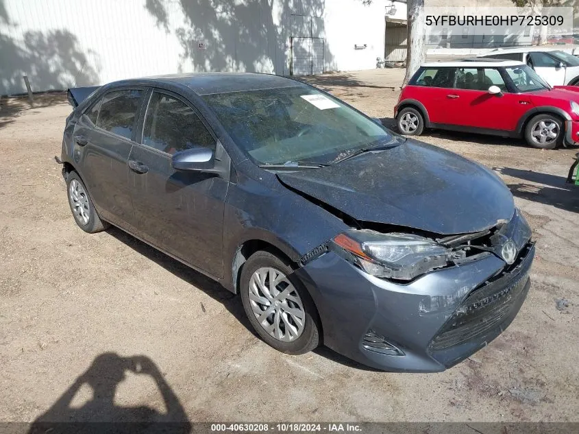 5YFBURHE0HP725309 2017 Toyota Corolla Le