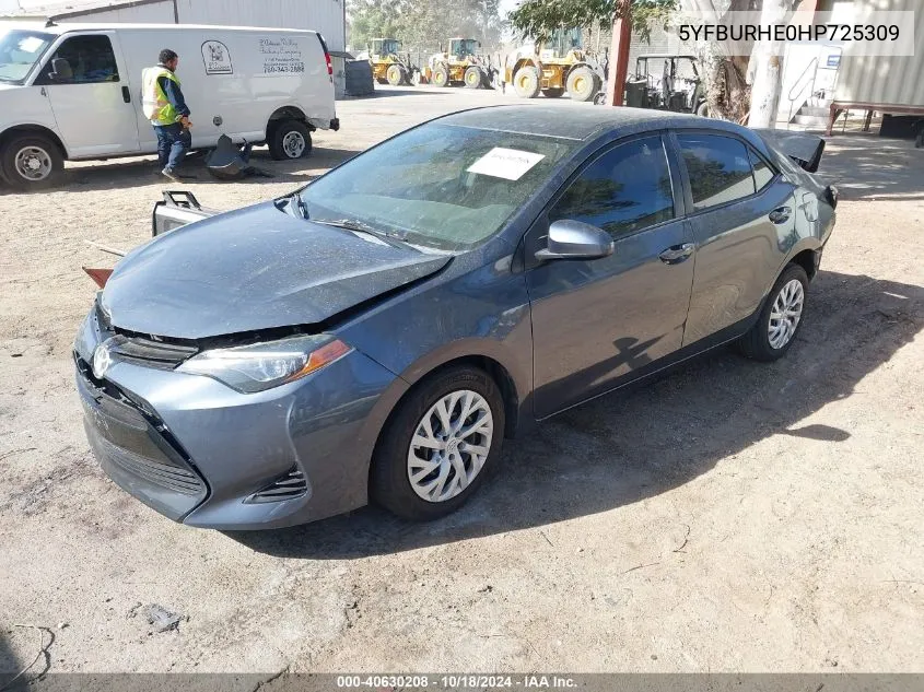 5YFBURHE0HP725309 2017 Toyota Corolla Le