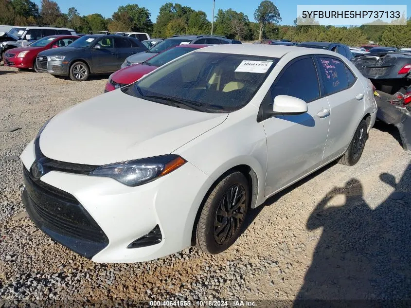 2017 Toyota Corolla Le VIN: 5YFBURHE5HP737133 Lot: 40641555