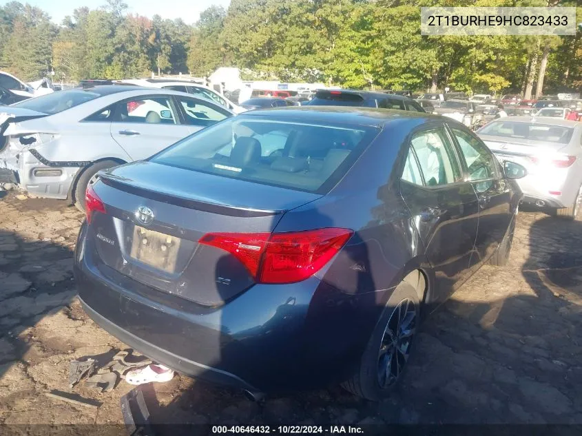 2017 Toyota Corolla Se VIN: 2T1BURHE9HC823433 Lot: 40646432