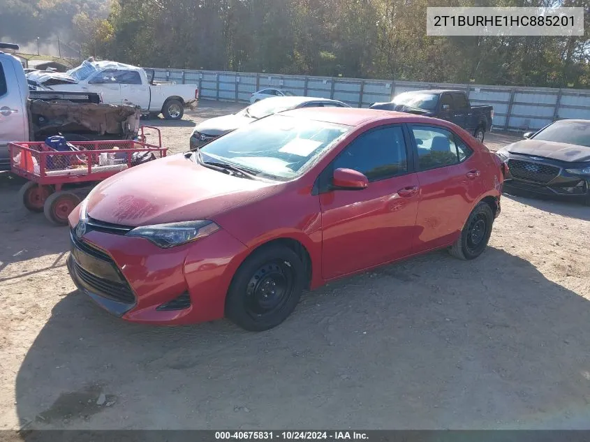 2T1BURHE1HC885201 2017 Toyota Corolla L/Le/Xle/Se/Xse