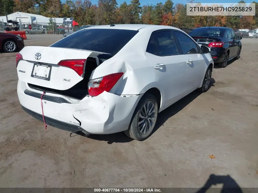 2017 Toyota Corolla Xle VIN: 2T1BURHE7HC925829 Lot: 40677704